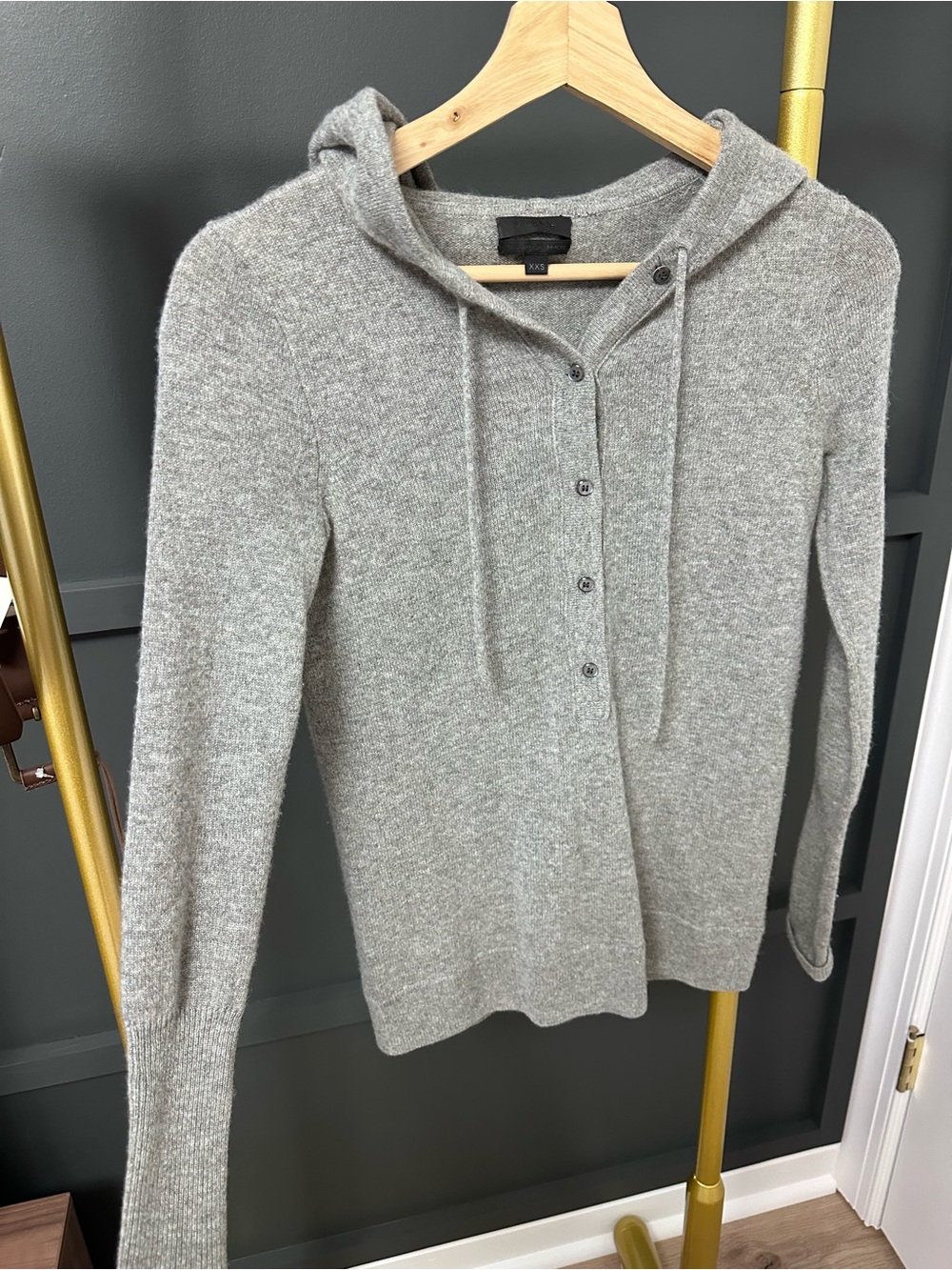 J. Crew Gray Crewneck Cashmere Sweater